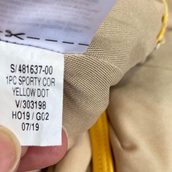 🌴 Old Navy Yellow/Navy Dot Swimsuit Girls XL - Picture 7 of 13